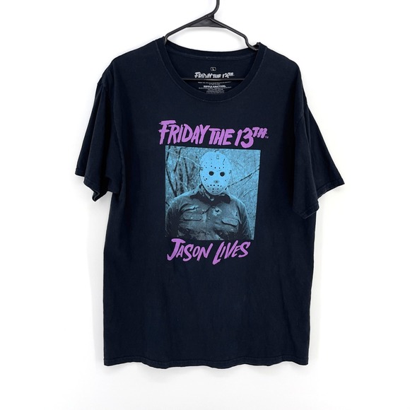 Ripple Junction Other - 🚀 Friday the 13th Jason Lives Horror Movie‎ T-Shirt Black Mens Size L Halloween